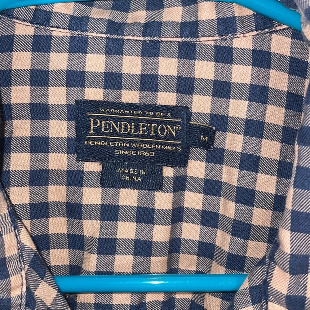 Pendleton Buffalo Check Plaid Button Down Shirt B… - image 4